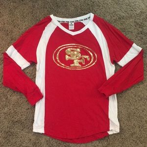 VS PINK 49ers long sleeve